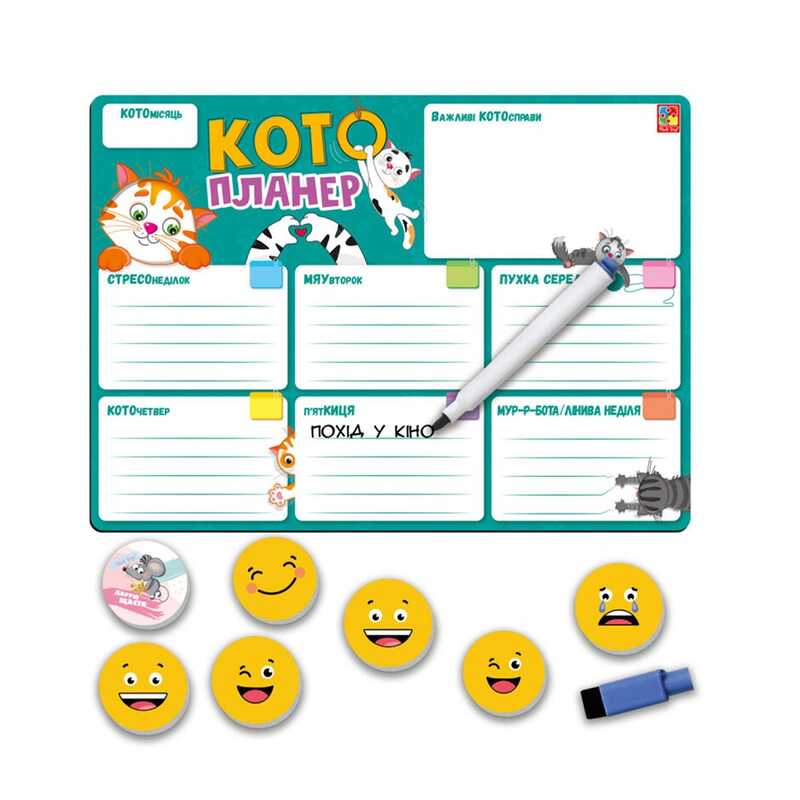 гр Магнітна дошка "Кото-планер" VT3601-25 (17) "Vladi Toys"