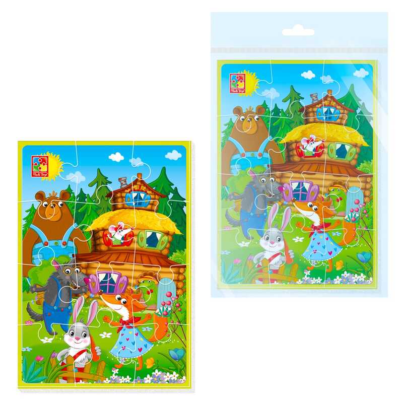 гр М`які пазли А5 "Малюк зможе. Теремок"  VT1103-95 (50)  "Vladi Toys"