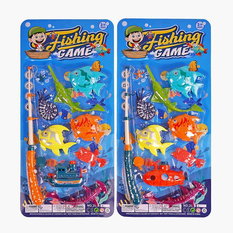 Риболовля 2025-4 (96/2) 2 види, магнітна, 6 рибок, 1 вудка, човник, на листі