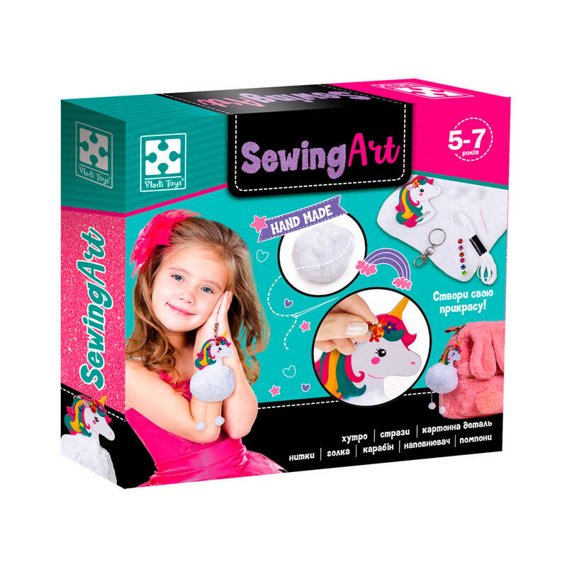 гр Набір для творчості "Sewing Art. Unicorn VT4205-06 /укр/ (10) "Vladi Toys"
