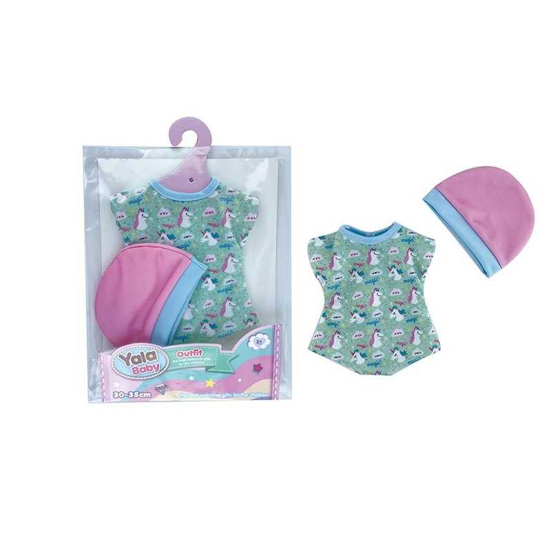 Одяг для пупса YLC 235 A (120) боді, шапочка, для ляльок зростом 30-35 см, в пакеті