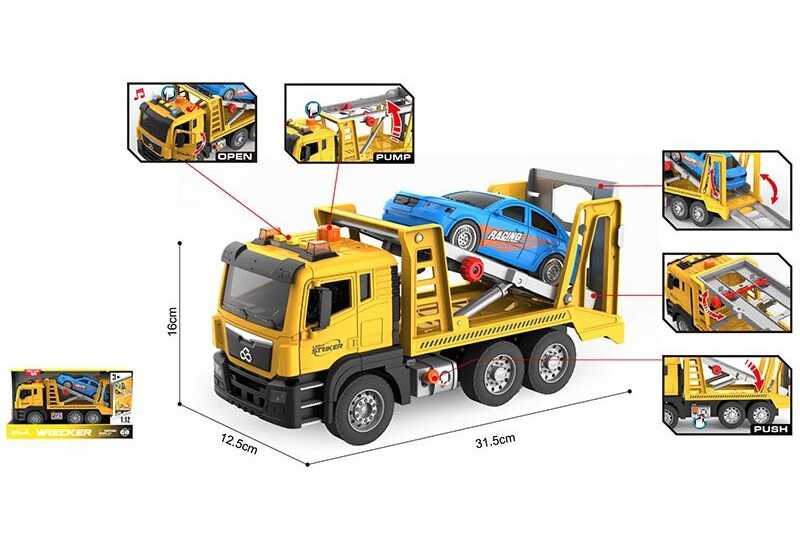 Евакуатор WY 1120 B (18) на батарейках, підсвітка, звук, інерція, довжина 31 см, рухомі деталі, в коробці