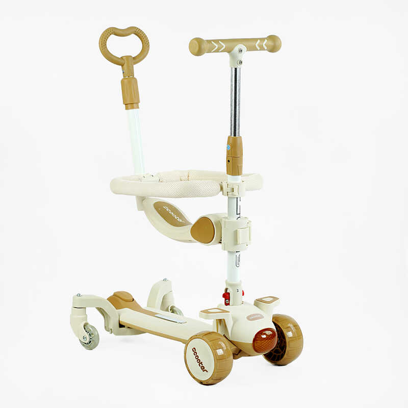 Самокат 5в1 "Skyper" J-25110 (6) колеса PU 125х40мм зі світлом, музика та підсвічування платформи, з ДОП. КОЛЕСАМИ, захисний бампер, в коробці