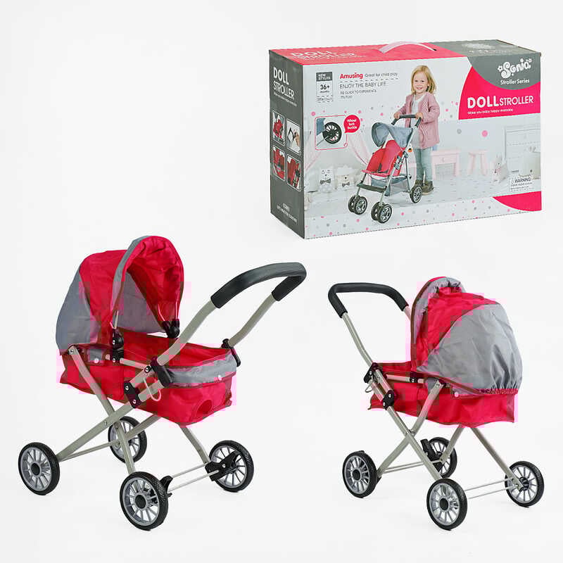 Візок для ляльки SO 617-3 B (12) металева основа, знімна люлька, в коробці