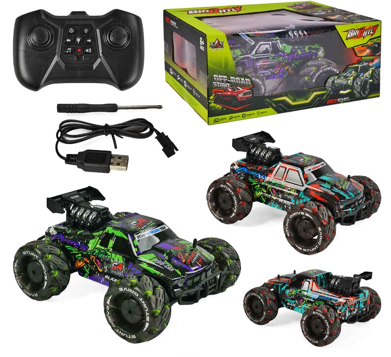 Машина на радіокеруванні RQ 3039 , 2 кольори, акумулятор 3.7 V, пульт 2.4 G, підсвічування, звуки, мелодія, парогенератор, роликові колеса, в коробці