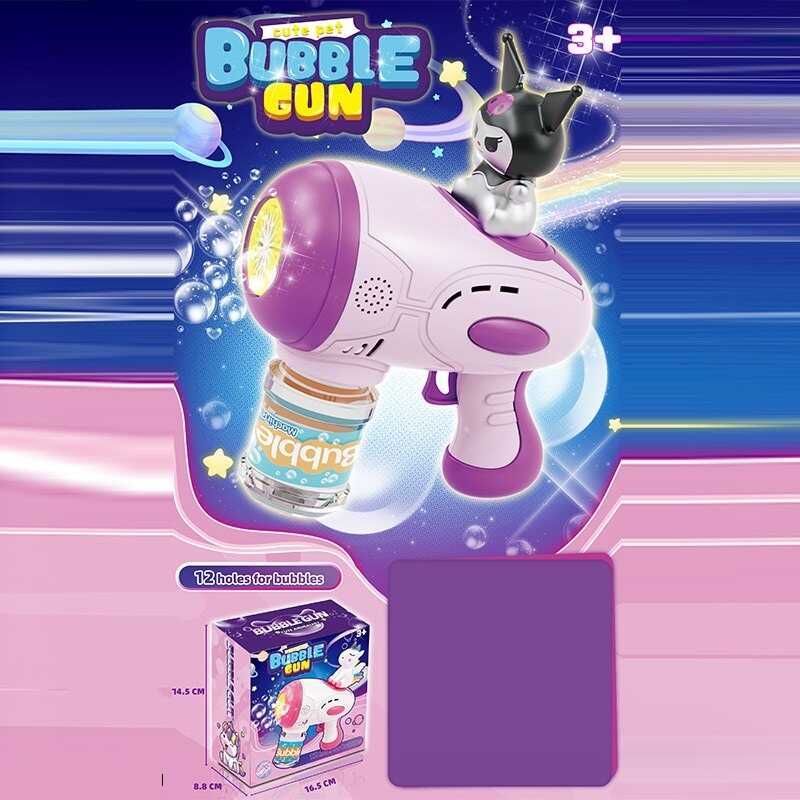 Пістолет з мильними бульбашками 7778 G (72) підсвічування, автоматичний принцип, фігурка героя, пляшечка з мильним розчином, в коробці