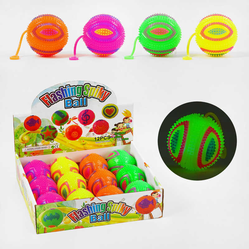 М`яч стрибун C 60497 (24) "Абстракція", світло, ЦІНА ЗА 12 ШТУК В БЛОЦІ