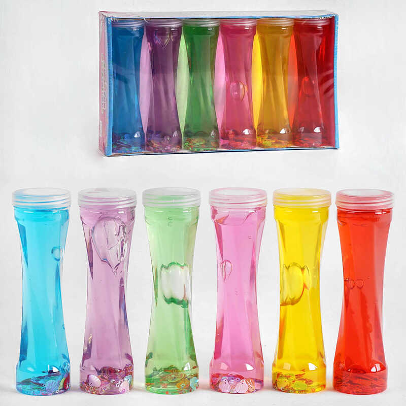 Лизун C 53106 (12) ЦІНА ЗА 6 ШТУК У БЛОЦІ, блискітки, пайєтки у формі мушлі