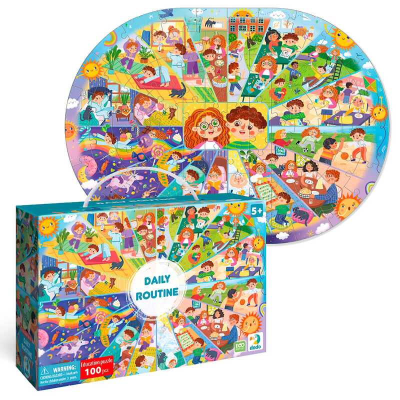 гр Пазл "Розпорядок дня" 300619 (40) "DoDo", 100 елементів, 33х45 см, в коробці
