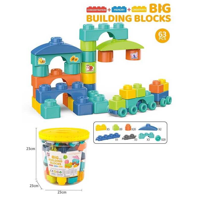 Конструктор JX 6890 (24) 63 деталі, у відрі