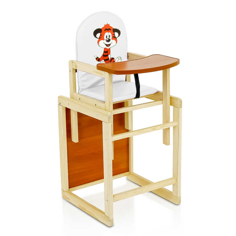 гр Стільчик / шкірзам / №2013 - "Тигр" - колір БІЛИЙ (1) ТМ "Мася"