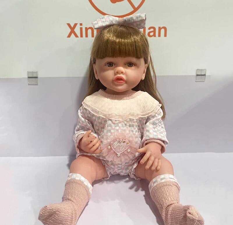 Лялька XBY 5538 (12) висота 52 см, гумова, пляшечка, памперс, соска, шкарпетки, в коробці