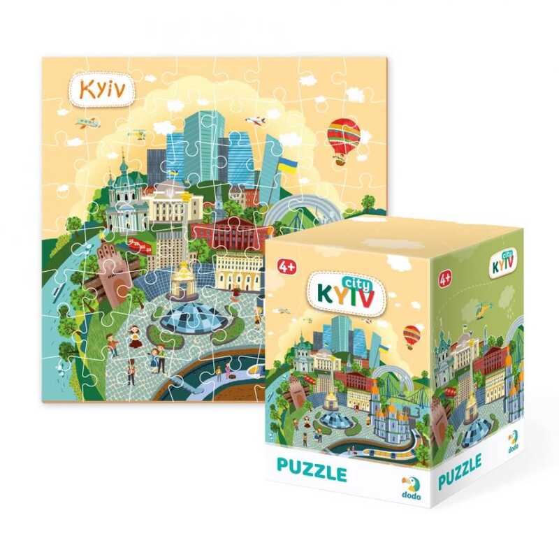 гр Пазли картонні (5-7 років) "Київ" 300168 (16) 64 елементи "Dodo"