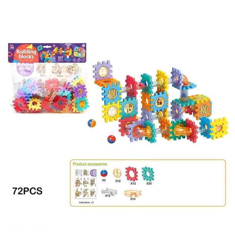 Конструктор HL 21 (144/2) 72 деталі, кульки, наліпки, в пакеті