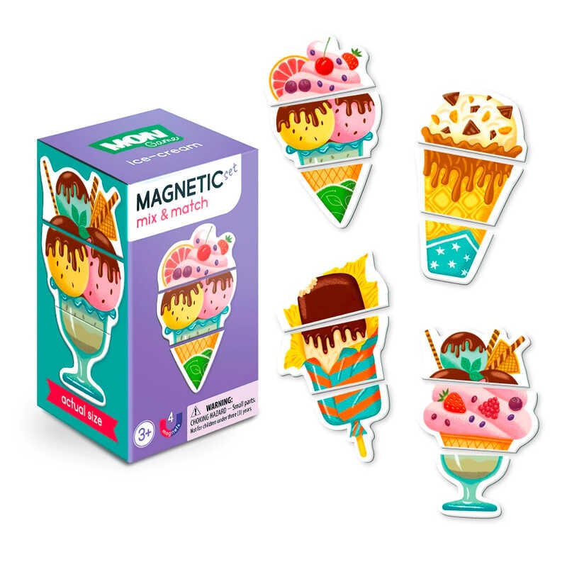 гр Магнітна гра "Морозиво" (3-4 роки) 200219 (40) 12 елементів "Dodo"