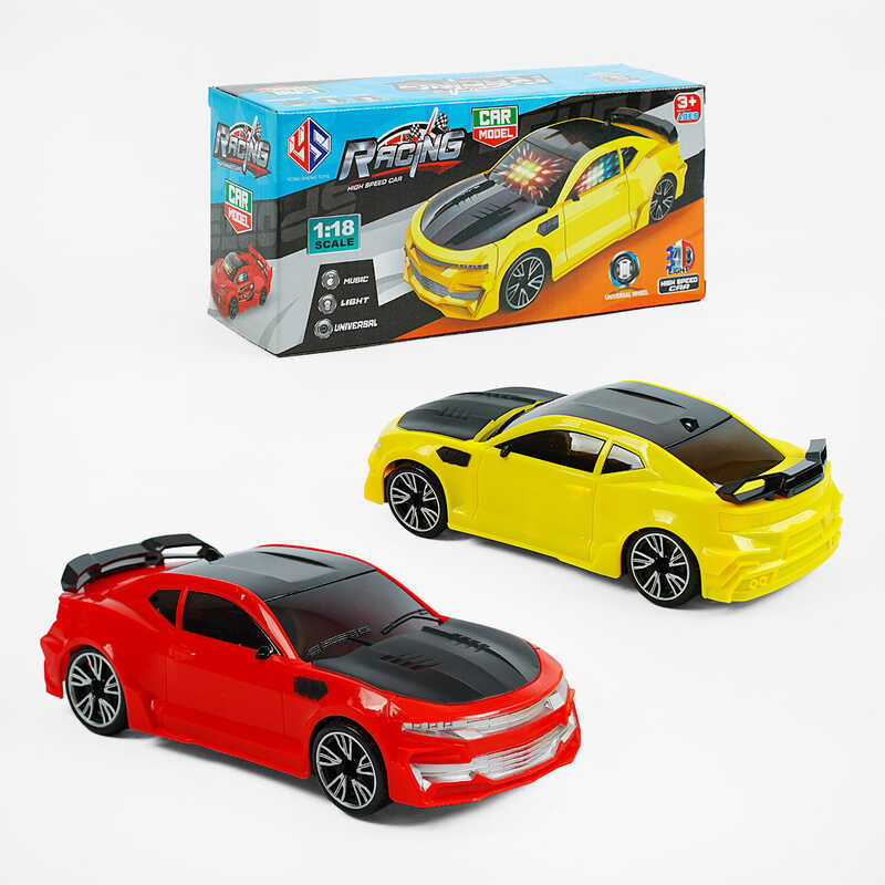 Машинка 11-1 (144/2) 2 види, звуки та мелодії, 3D-підсвічування, колеса вільного ходу, в коробці