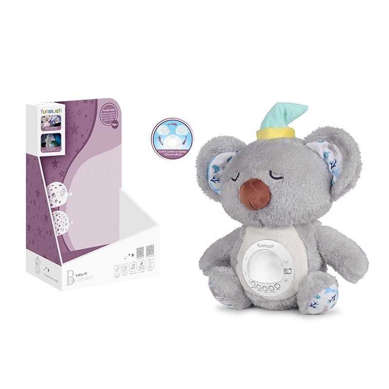 Нічник FM 666-76 (24) “Коала”, сплюшка, дихає, проєктор, 3 накладки, підсвічування, мелодія, звуки, в коробці