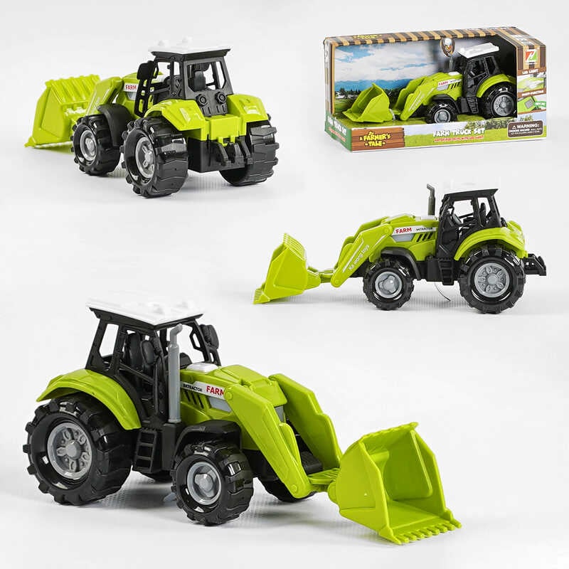 Трактор 550-2 Р (180/2) на батарейках, підсвічування корпусу, звук техніки, рухомі деталі, в коробці