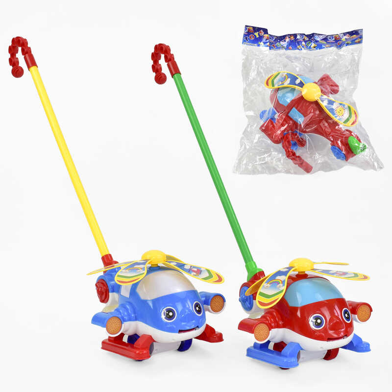 Каталка 0362 (48/2) "Вертоліт" на паличці, з брязкальцем, в пакеті