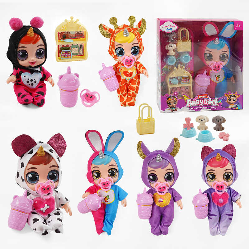 Лялька 216 A1 (72/2) 6 видів, гумова, висота 20 см, говорить, сміється, плаче, знімний одяг, рухливі кінцівки, пляшечка, пустушка, аксесуари, в коробці, ВИДАЄТЬСЯ ТІЛЬКИ МІКС ВИДІВ