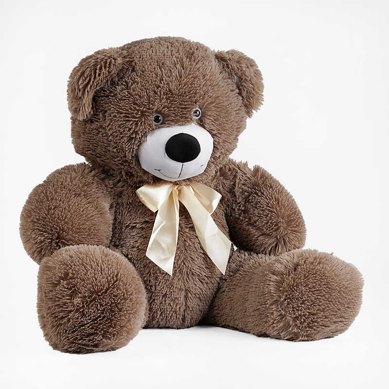 гр М`яка іграшка "Ведмедик" колір графітовий В53574 висота 1 м (1) в пакеті