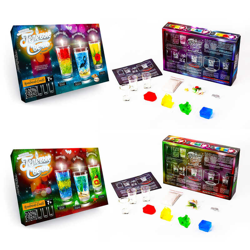 гр Набір "Гелеві свічки" GS-02-01, GS-02-02 (4) "Danko Toys", у коробці