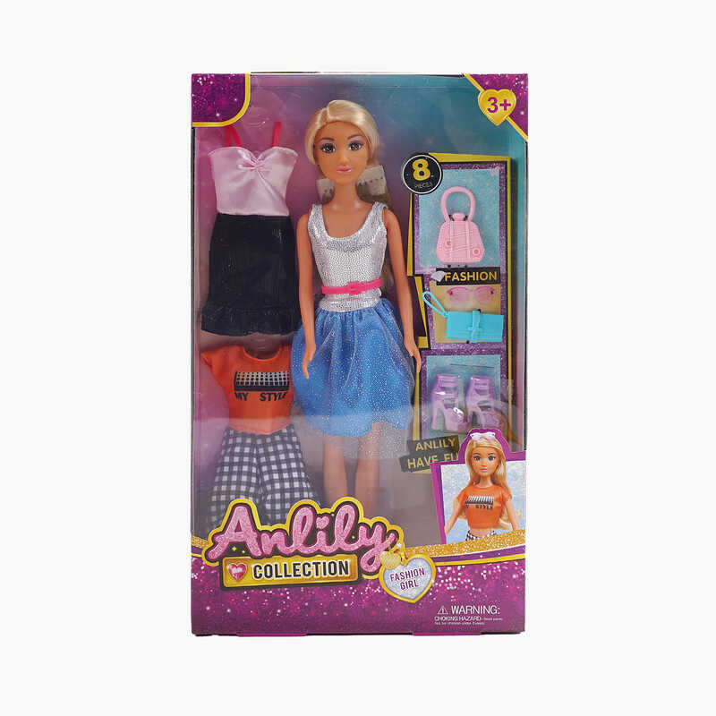 Лялька 616088 (36) висота - 30 см, рухомі кінцівки, прошите волосся, гумова голова, додаткові одяг та взуття, аксесуари, в коробці