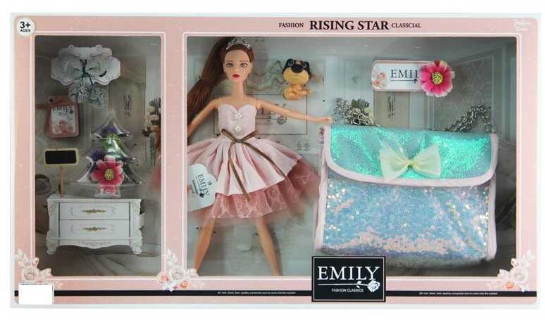 Лялька QJ 096 (12) висота 30 см, аксесуари, сумочка для дівчинки, в коробці