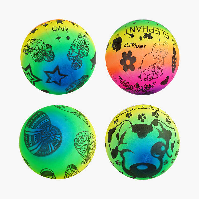 М`яч гумовий F 43249 (600) діаметр - 19 см, в пакеті, ВИДАЄТЬСЯ ТІЛЬКИ МІКС ВИДІВ