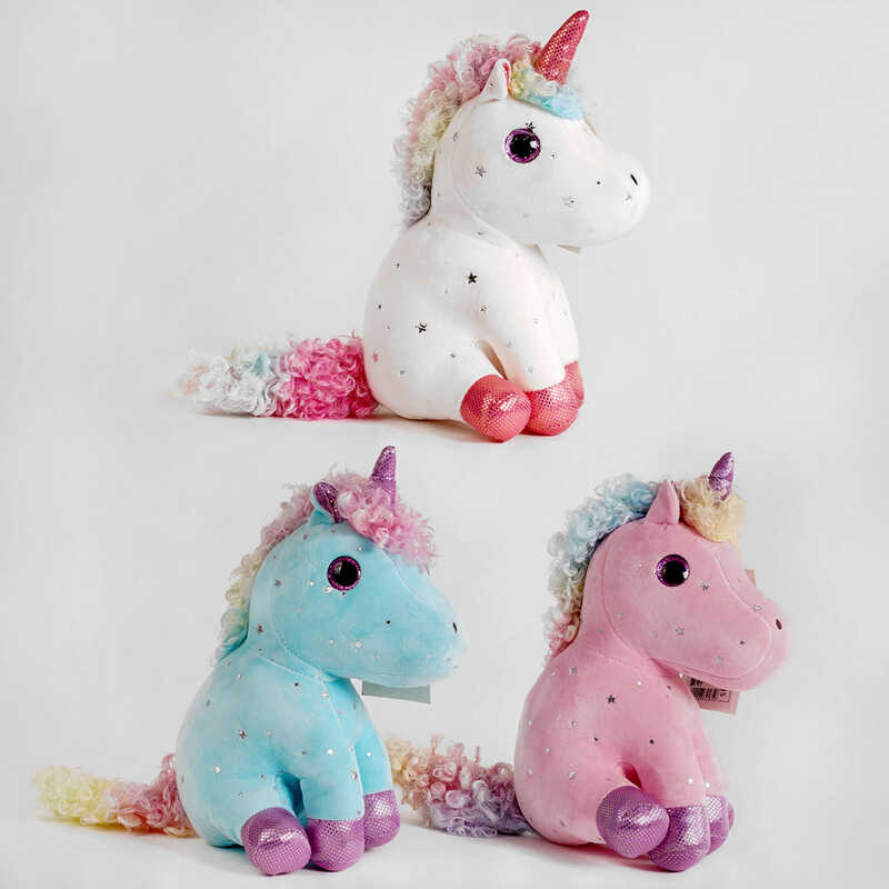 М’яка іграшка "Єдиноріг" D 34585 (200) ВИДАЄТЬСЯ МІКС ВИДІВ, 3 кольори, 23 см