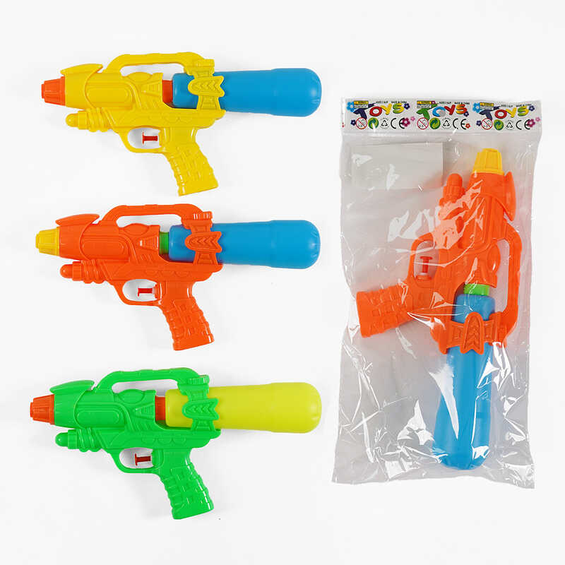 Водний пістолет 77516 (288) 3 кольори, довжина 27 см, знімний балон, помповий механізм, в пакеті, ВИДАЄТЬСЯ МІКС ВИДІВ