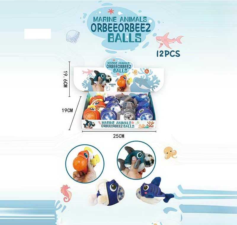 Антистрес YC 893 (12) “Морські жителі”, орбізи, в коробці, ЦІНА ЗА 12 ШТУК В БЛОЦІ