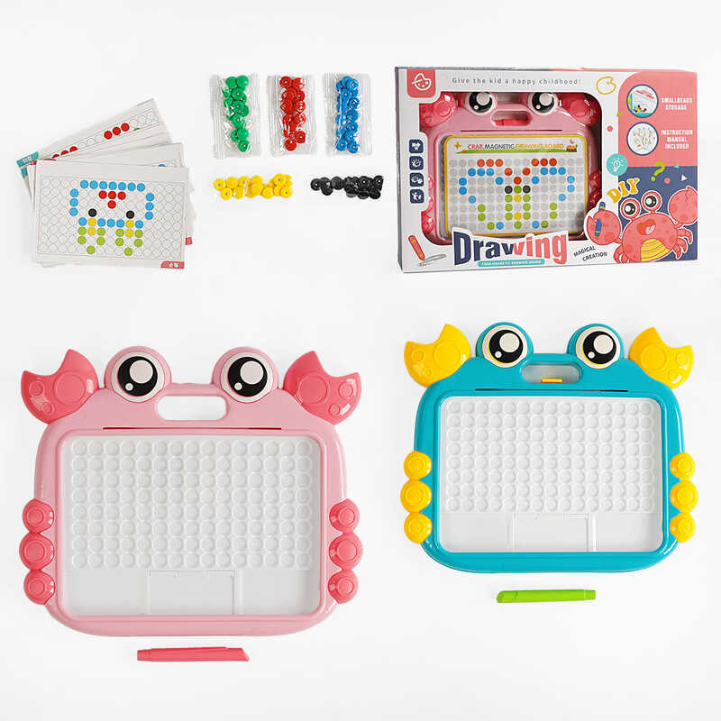 Магнітна мозаїка 2329 (36) 2 кольори, “Краб”, магнітний стилус, картки із завданнями, в коробці