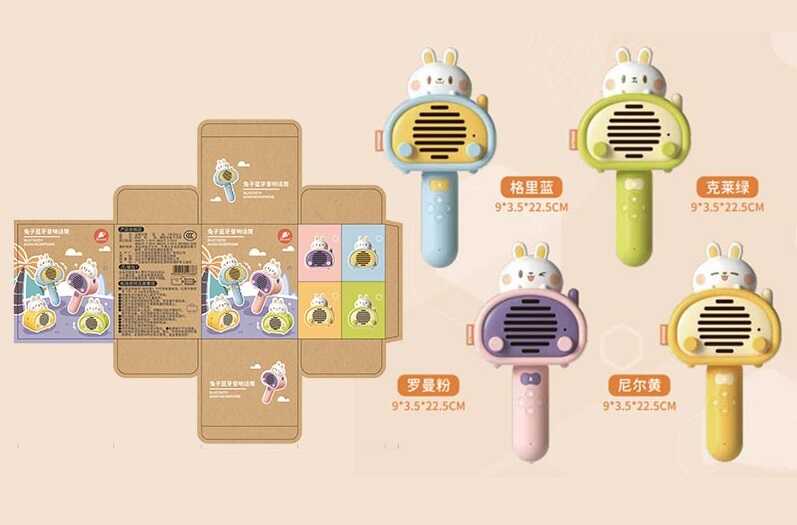 Мікрофон B 002 (60) 4 види, “Зайчик”, колонка, звукові ефекти, bluetooth, від батарейок/мережі, історії англійською, пісні, в коробці, МІКС ВИДІВ