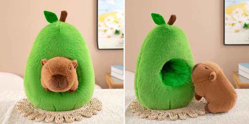 М`яка іграшка M 18187 (50) "Капібара в авокадо", висота 43 см, наповнювач: синтепон