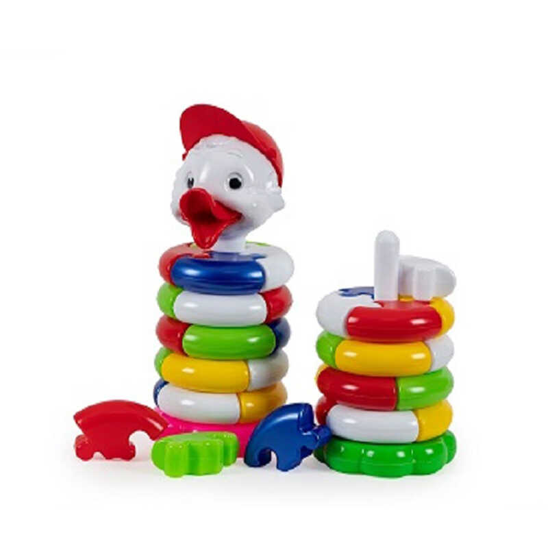 гр Піраміда “Качечка” (хлопчик) 1816 (14) "BAMSIC", 5 кілець, 20 пазлових елементів