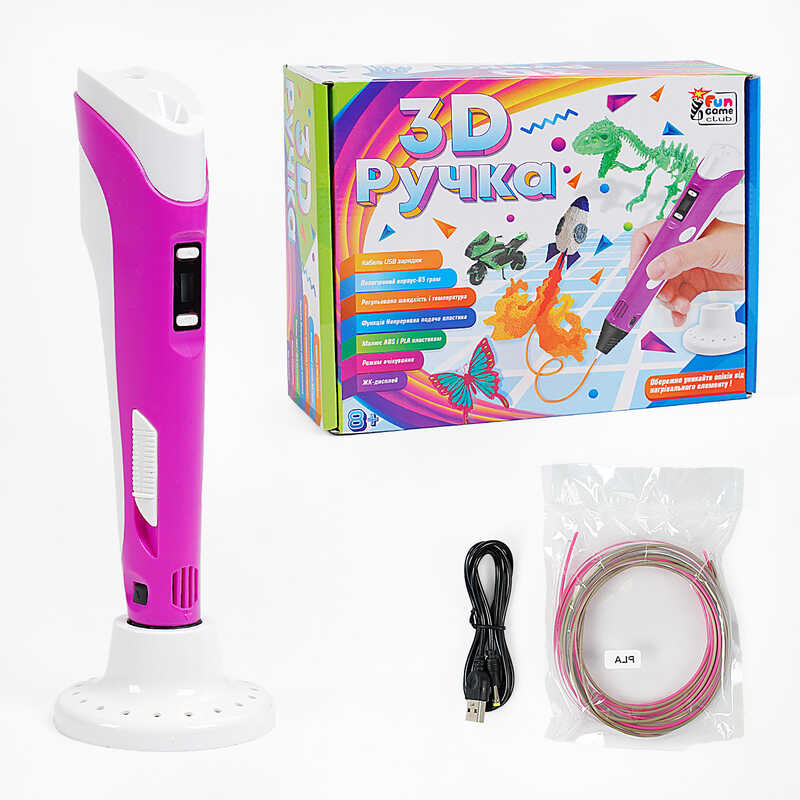 гр Ручка 3D 74328 (12/2) "4FUN Game Club", USB-кабель живлення, в коробці