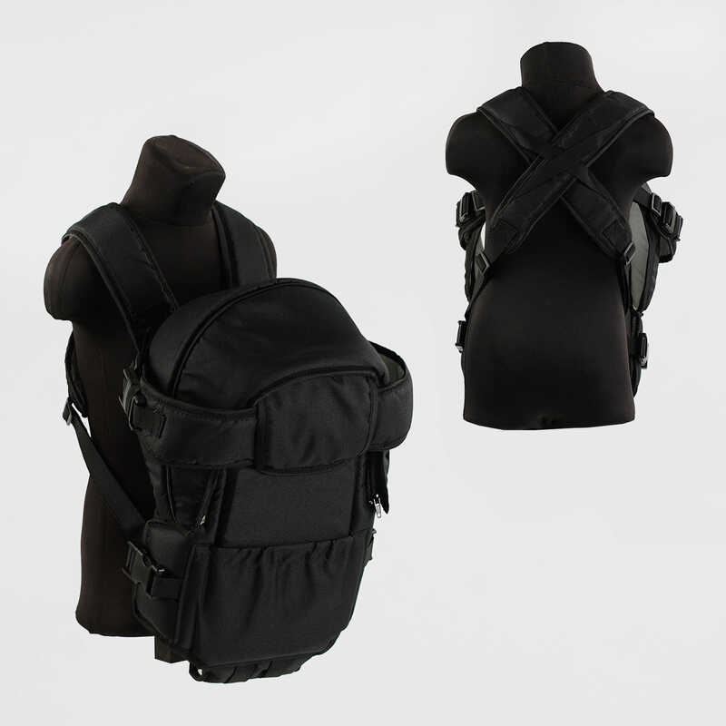 гр Рюкзак-кенгуру №8 1159 (1) лежачи, колір чорний, для дітей із двомісячного віку, в пакеті