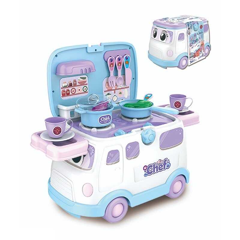 Кухня 661-541 (12/3) 16 предметів, набір столових приборів, посуд, овочі, в боксі