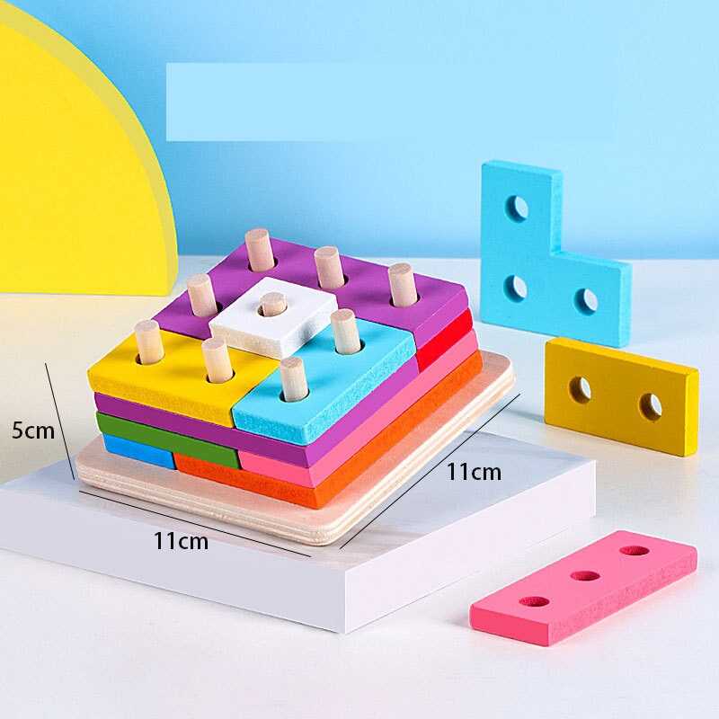 Дерев'яний геометричний сортер С 74527 (120) розмір - 11х11х5 см, в коробці