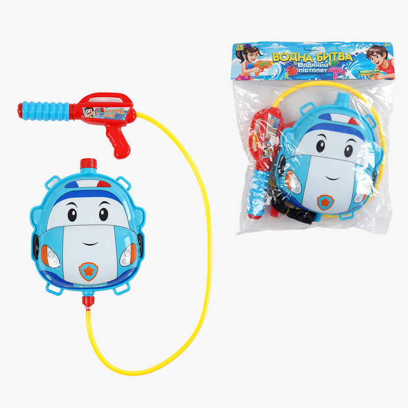 Водний пістолет з балоном TK 40515 (72) "TK Group", розмір 19,5х6х24,5 см, герой, помповий механізм, лямки регульованої довжини, в пакеті