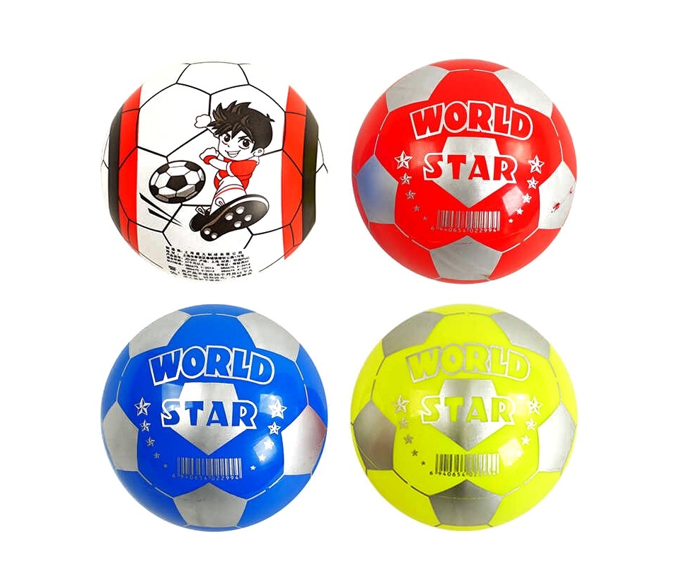 М`яч гумовий С 56684 , Ø 10 см , 4 види, 40 грамів, у пакеті, МІКС ВИДІВ