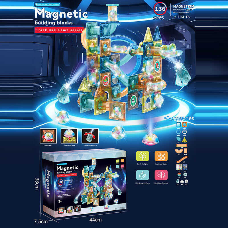 Магнітний конструктор 6805 A (12/2) 136 деталей, в коробці