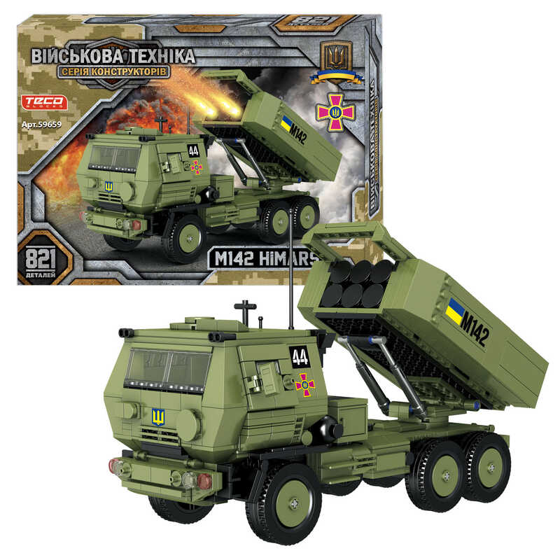 Конструктор 59659 (12) "Teko", 821 деталь, “M142 HIMARS”, в коробці