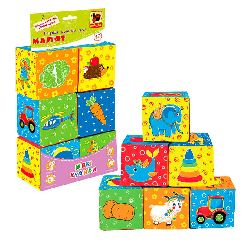 гр Набір MC090601-01 кубиків "Мій маленький світ" (6) "Масік", 6 кубиків, в пакеті