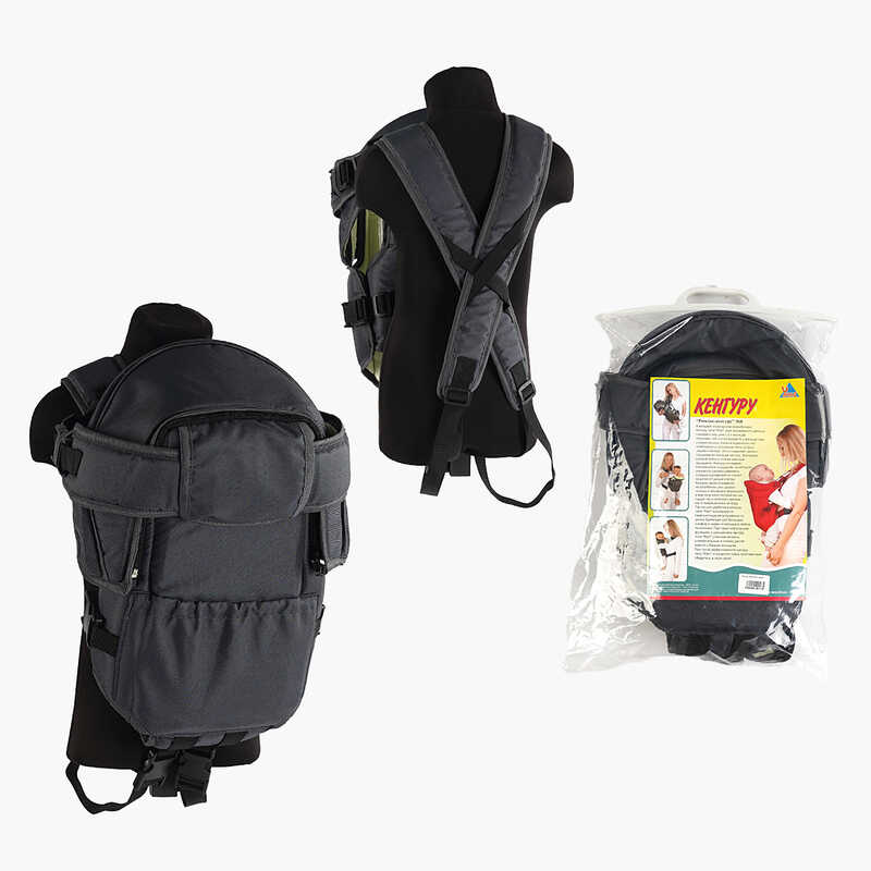 гр Рюкзак-кенгуру №8 (1) лежачи, колір темно-сірий, для дітей з двомісячного віку, в пакеті