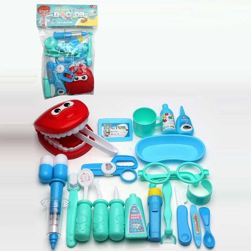 Набір лікаря 791 (120/2) “Стоматолог”, окуляри, щелепа, шприц, інструменти, муляжі ліків, в пакеті