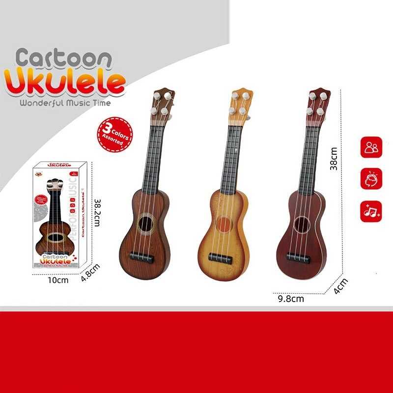 Гітара 8848 (108/2)  3 види, розмір: 9.8х4х38 см, 4 струни, в коробці ВИДАЄТЬСЯ МІКС ВИДІВ