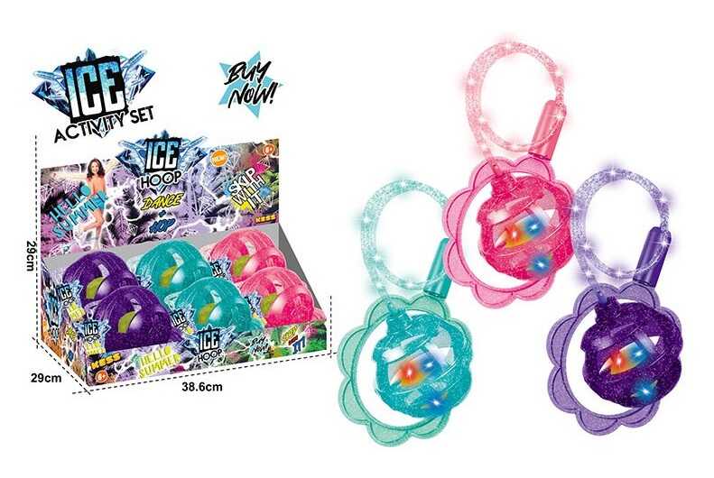 Скакалка на ногу SA 1004 (30/2) підсвічування мультиколор, в кулі світлодіодний м'ячик, на батарейках, ЦІНА ЗА 6 ШТУК В БЛОЦІ