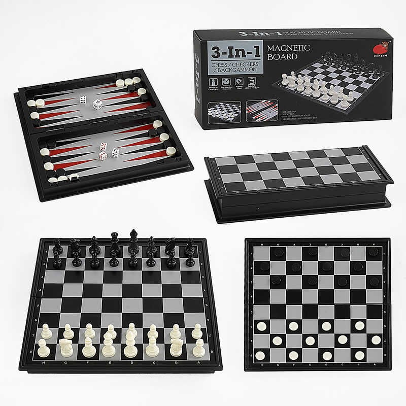 Шахи 20160 (96) 3в1, шашки, нарди, магнітна дошка, в коробці